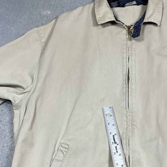Polo Ralph Lauren Jacket Harrington Bomber Men’s Large Tan Full Zip MADE in USA - Picture 12 of 13